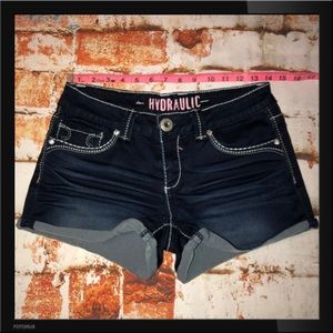 Hydraulic brand shorts with rhinestones